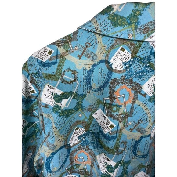 Christopher & Banks Postal Patterned Button Up Sturdy Collard Jacket - Picture 4 of 5